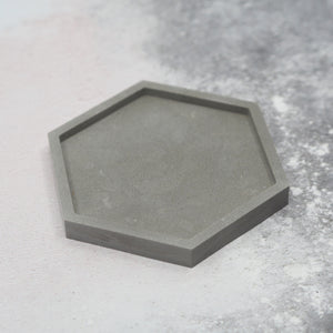 Hexagonal Concrete Jewellery/Planter Tray