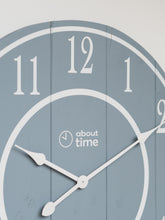 Load image into Gallery viewer, Large Wooden Wall Clock in Blue-Grey - Ask about personalisation