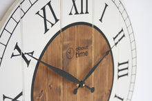 Load image into Gallery viewer, Large Wooden Wall Clock in Cream - Ask about personalisation