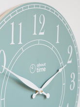 Load image into Gallery viewer, Large Wooden Wall Clock in Sage - Ask about personalisation