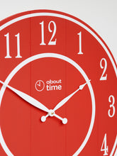 Load image into Gallery viewer, Large Wooden Wall Clock in Red - Ask about personalisation
