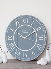 Load image into Gallery viewer, Medium Wooden Clock in Blue-Grey - Ask about personalisation