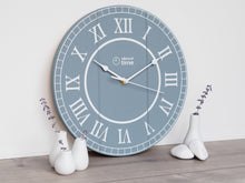Load image into Gallery viewer, Medium Wooden Clock in Blue-Grey - Ask about personalisation