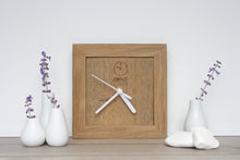 Load image into Gallery viewer, Square Wooden Oak Clock