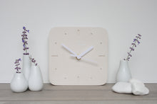 Load image into Gallery viewer, Jesmonite Square Clock in Cream